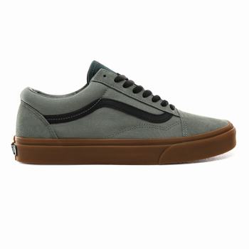 Vans Gum Old Skool - Miesten Tennarit - Harmaat/Vihreä